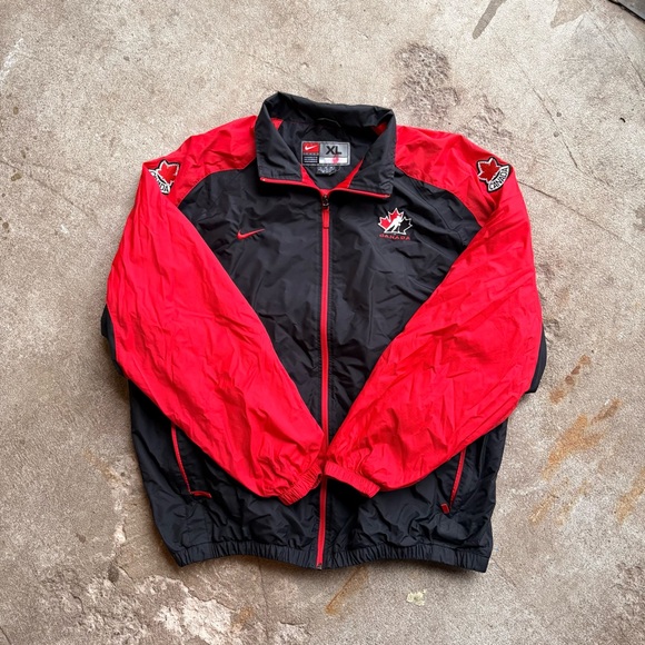 Nike Other - Nike Red and Black Windbreaker Jacket